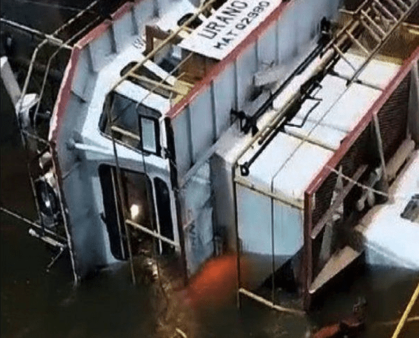 Santa Fe: se hundió un barco remolcador en Puerto General San Martín
